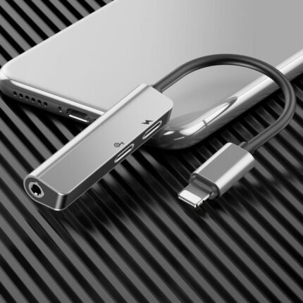 Baseus 3-in-1 iP Male to Dual iP & 3.5mm Female Adapter L52