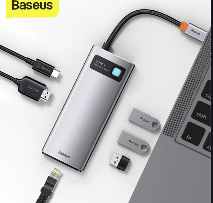 Baseus 6-In-1 CAHUB-CW0G Multifunctional Type-C HUB