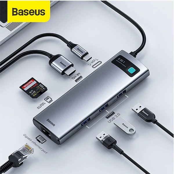 Baseus 8in1 CAHUB-CV0G USB-C To Multi Port HUB