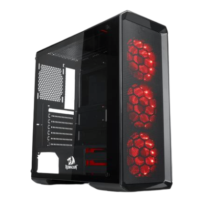 Buy Best Price Redragon GC-602 GRIMLOCK GAMING PC CASE, Tempered Glass with 3 x RGB Led Fan, ATX, Black in Lahore Pakistan experts enterprises