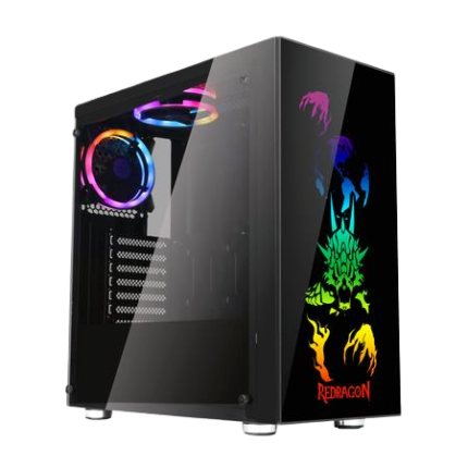 Buy Best Price Redragon GC-608 STEELJAW GAMING PC Tempered Glass Front Side, 2 x RGB Fan, Micro ATX Desktop Chassis in Lahore Pakistan experts enterprises