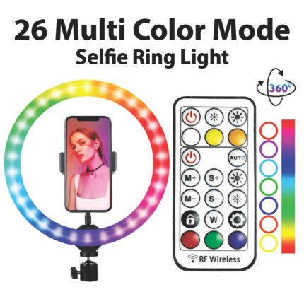 SPEED-X 26CM 26 COLOR RGB RING LIGHT WITH REMOTE